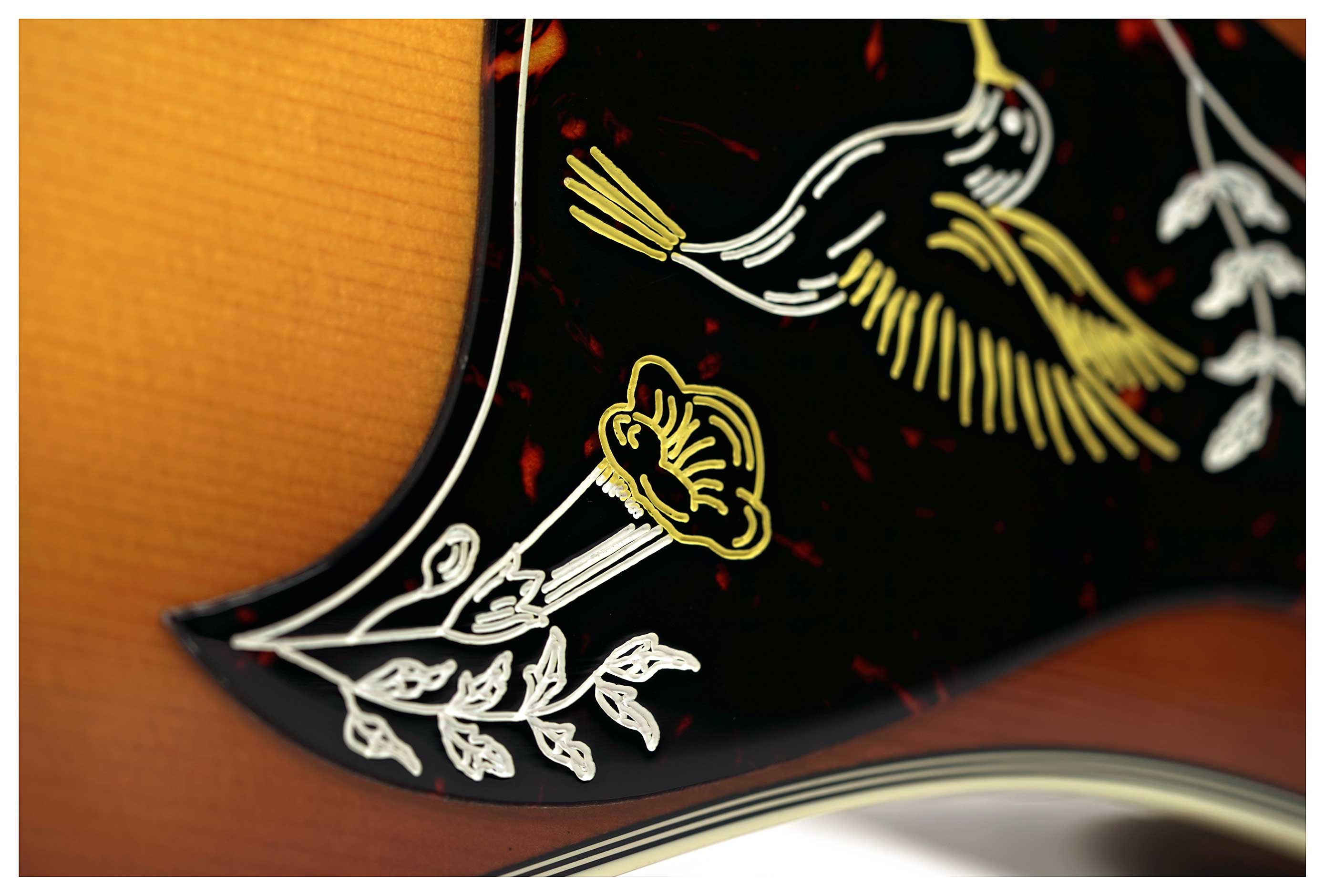 Gibson Hummingbird Koa Carpathian Spruce Honeyburst #21816106