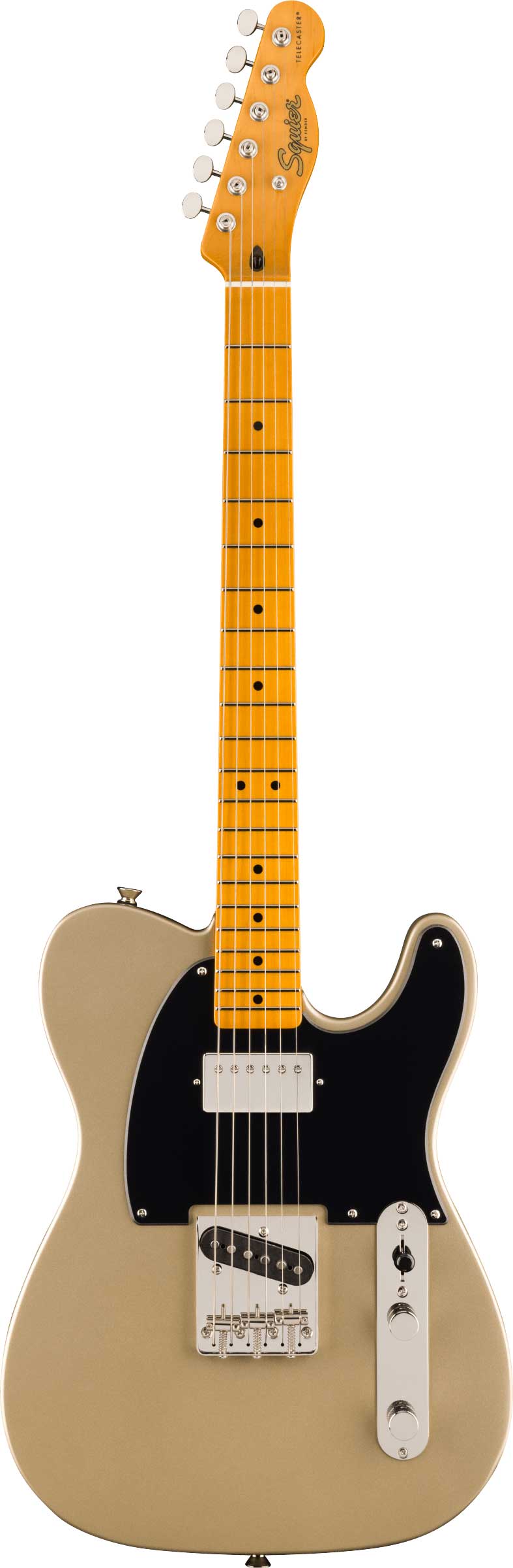 Squier Limited Edition FSR Classic Vibe 50s Telecaster SH Black Pickguard Shoreline Gold Maple Fingerboard