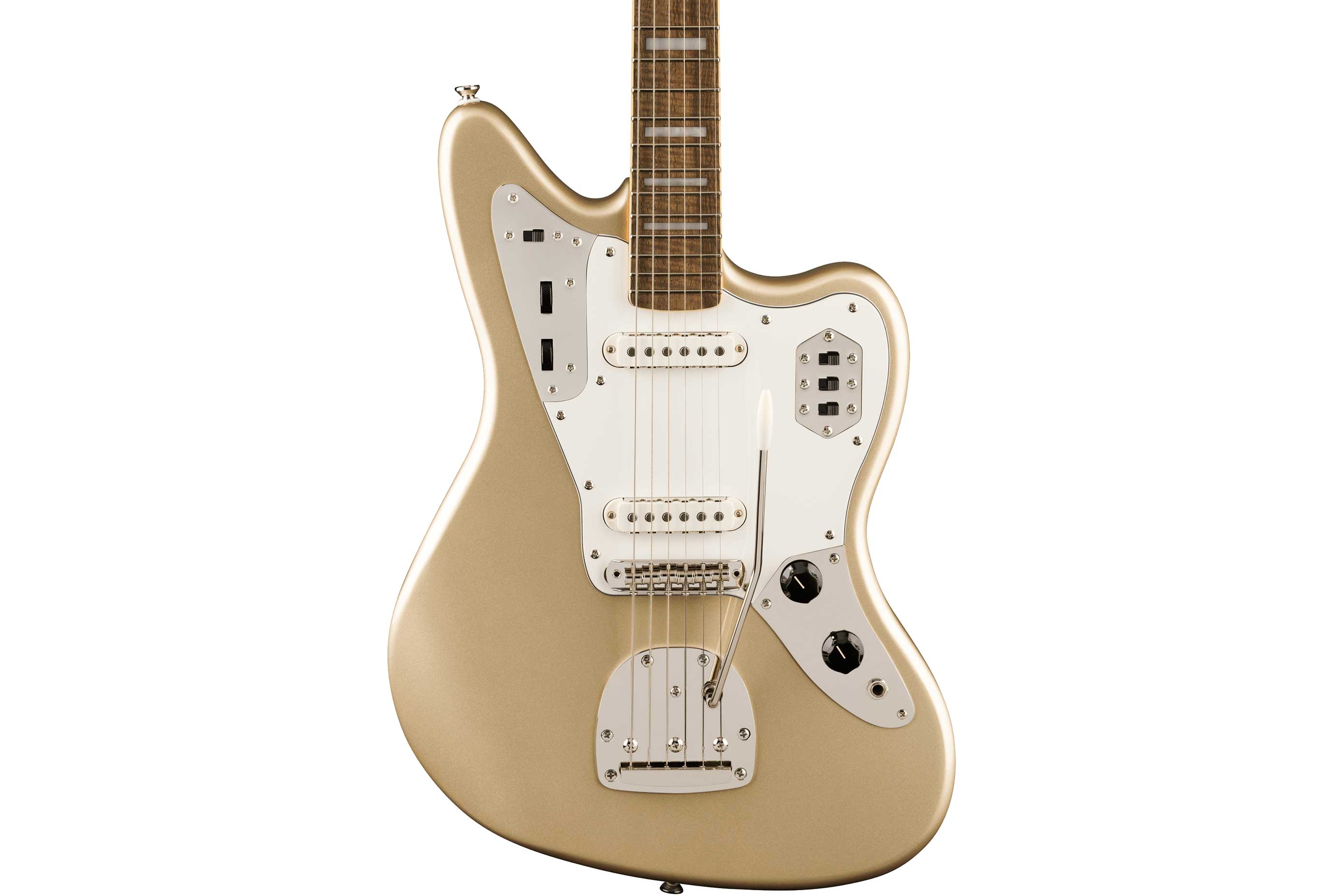 Squier Limited Edition Classic Vibe 70s Jaguar Matching Headstock Shoreline Gold Indian Laurel Fingerboard