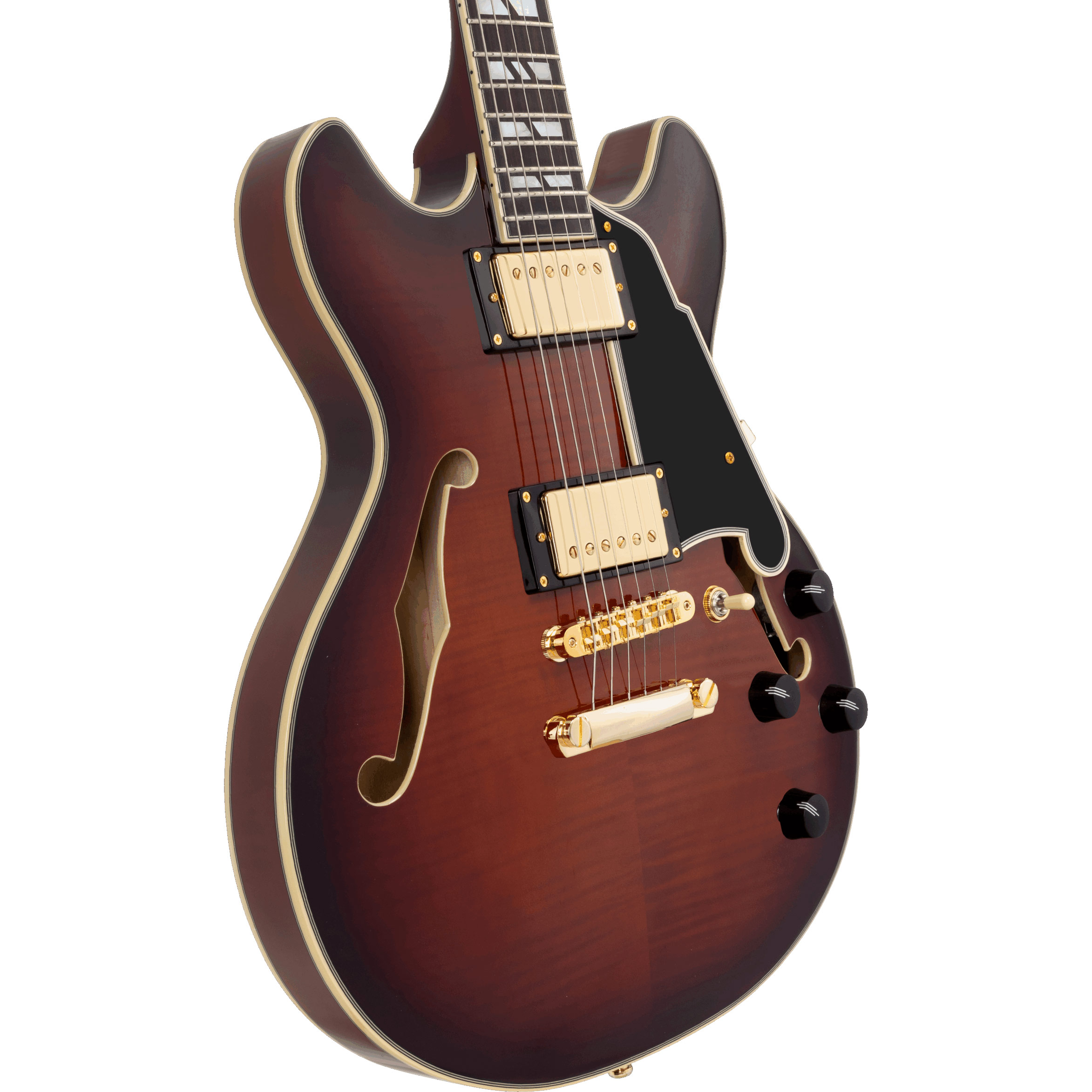 D'Angelico Excel Mini DC Amaretto Burst