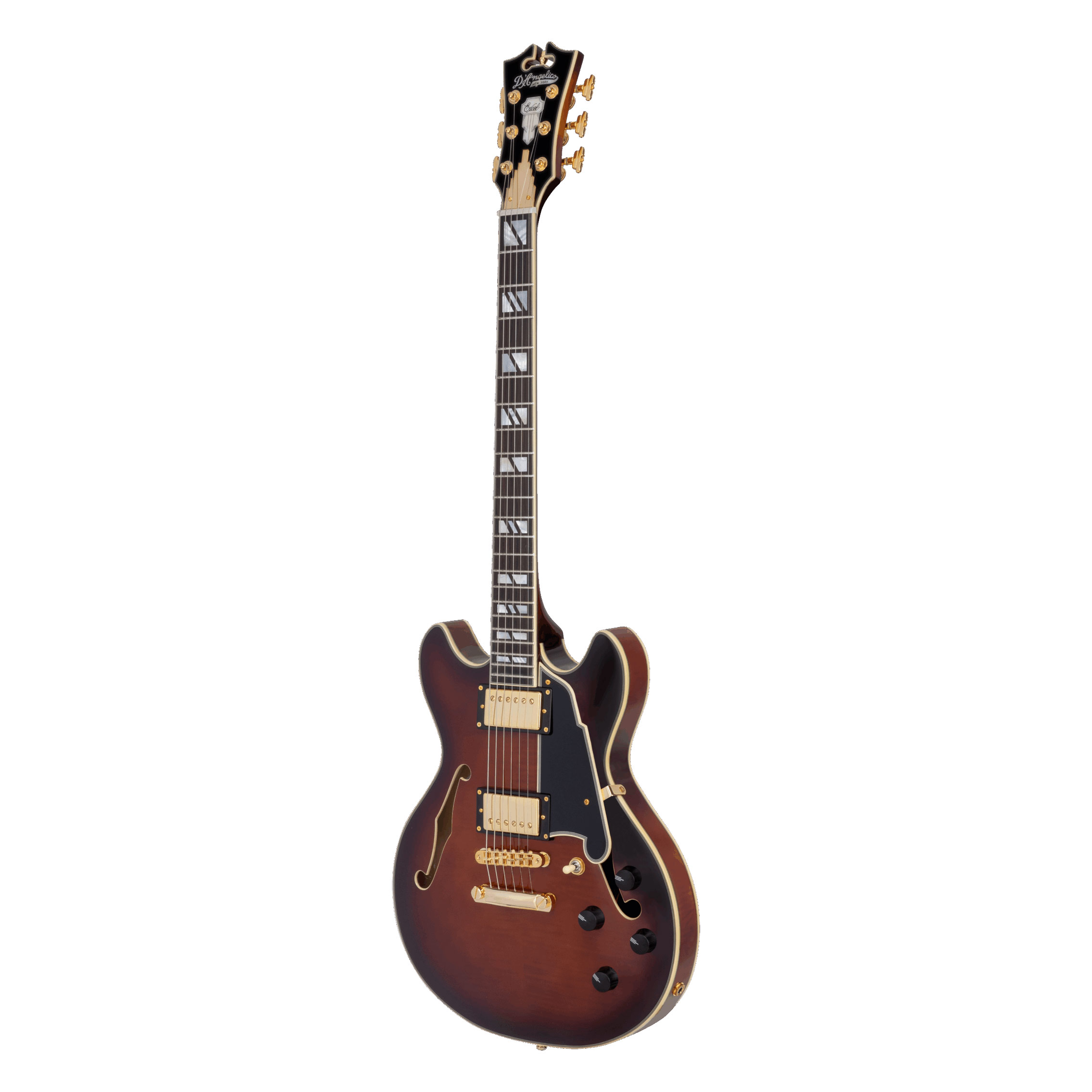 D'Angelico Excel Mini DC Amaretto Burst