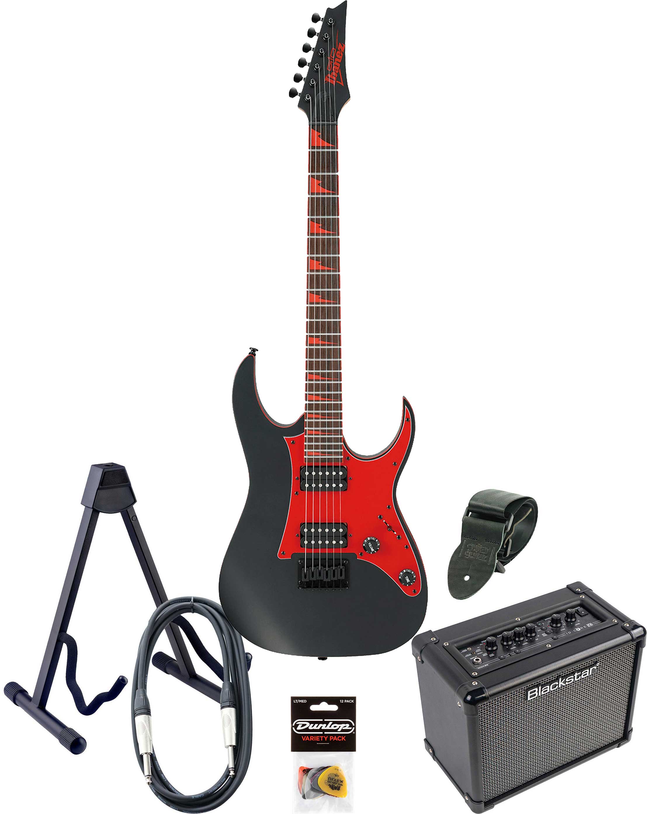 Ibanez Gio GRG131DX Black Flat & ID Core Pack