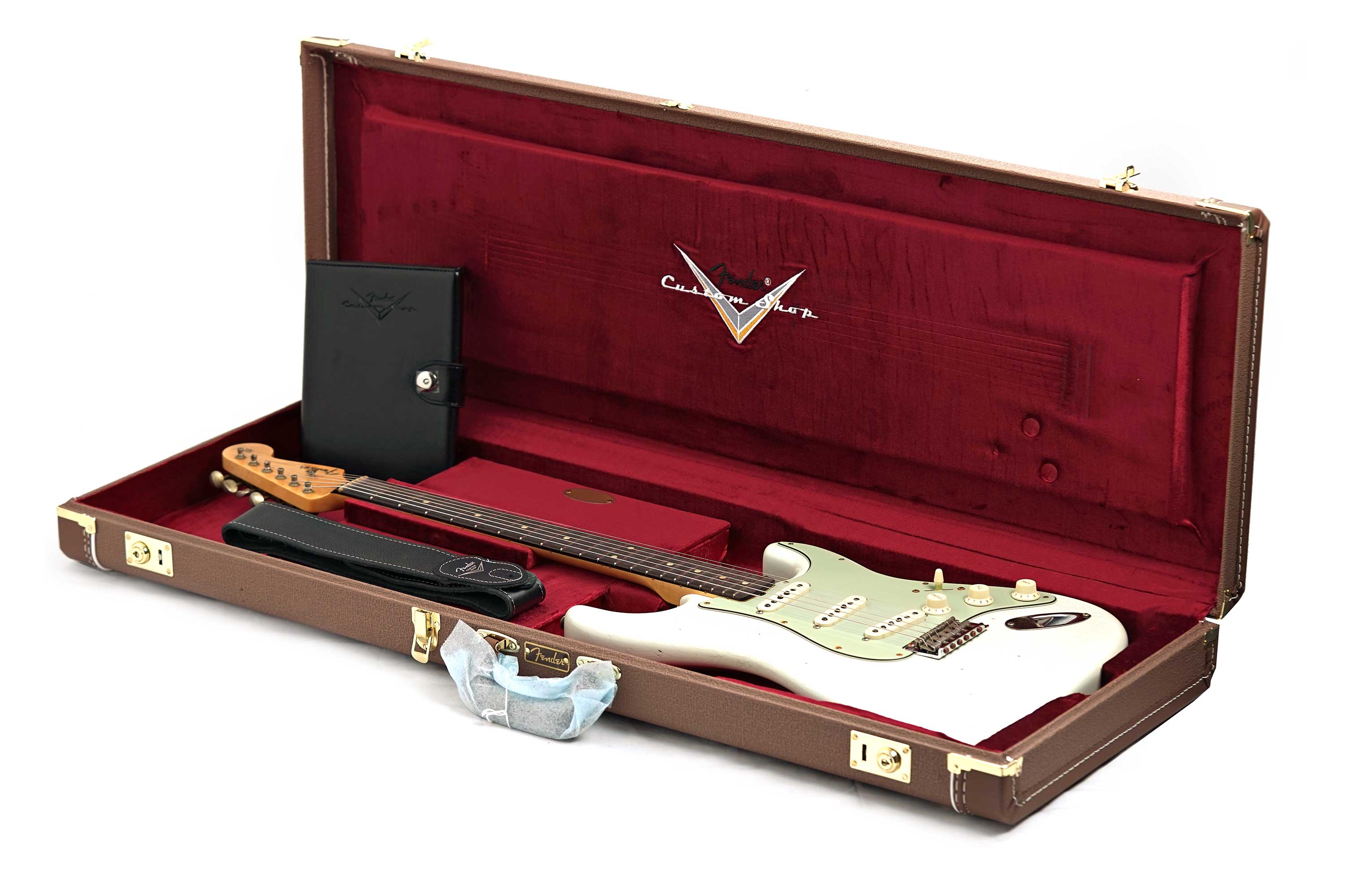 Fender Custom Shop 1960 Stratocaster Journeyman Relic Aged Olympic White Rosewood Fingerboard #CZ590958