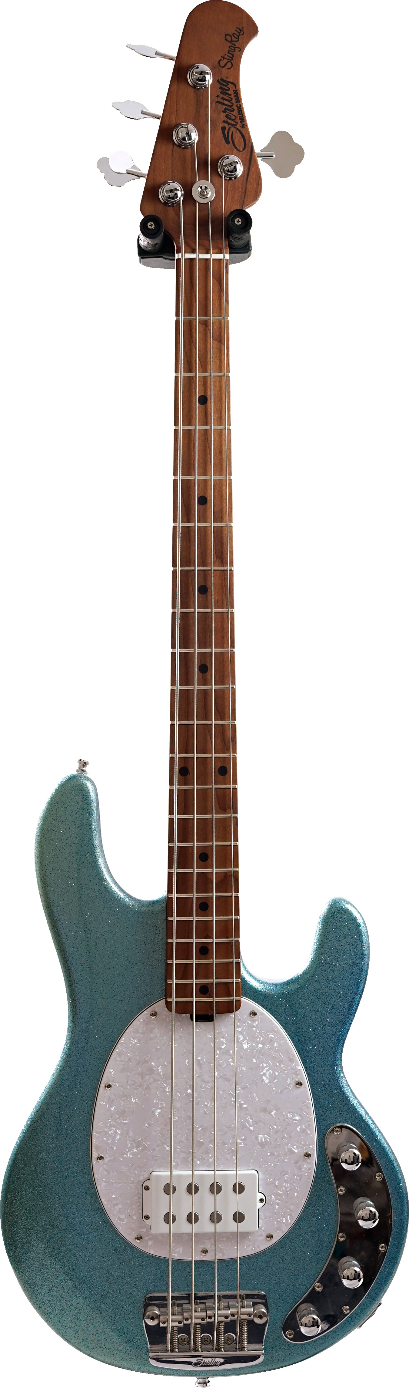 Music Man Sterling StingRay Ray34 Blue Sparkle Roasted Maple Fingerboard (Pre-Owned)