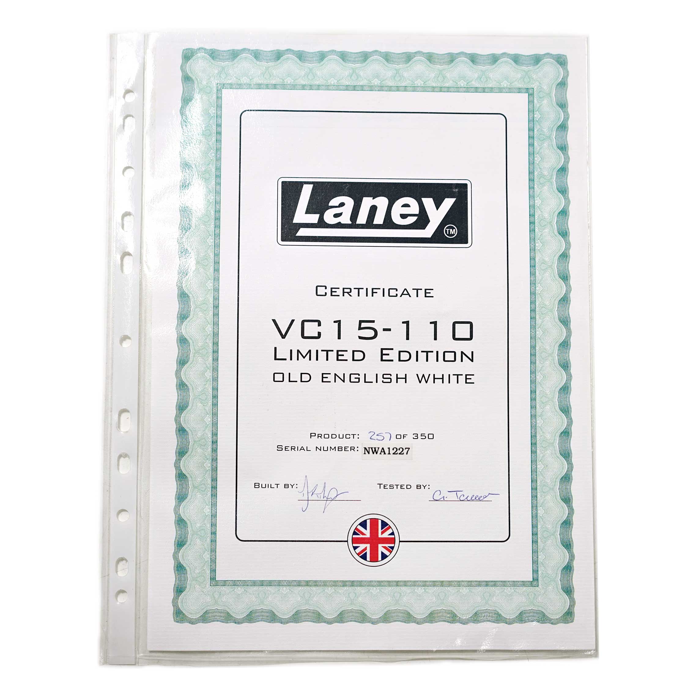 Laney VC15-110 Limited Edition Old English White Combo Valve Amp (Pre-Owned)