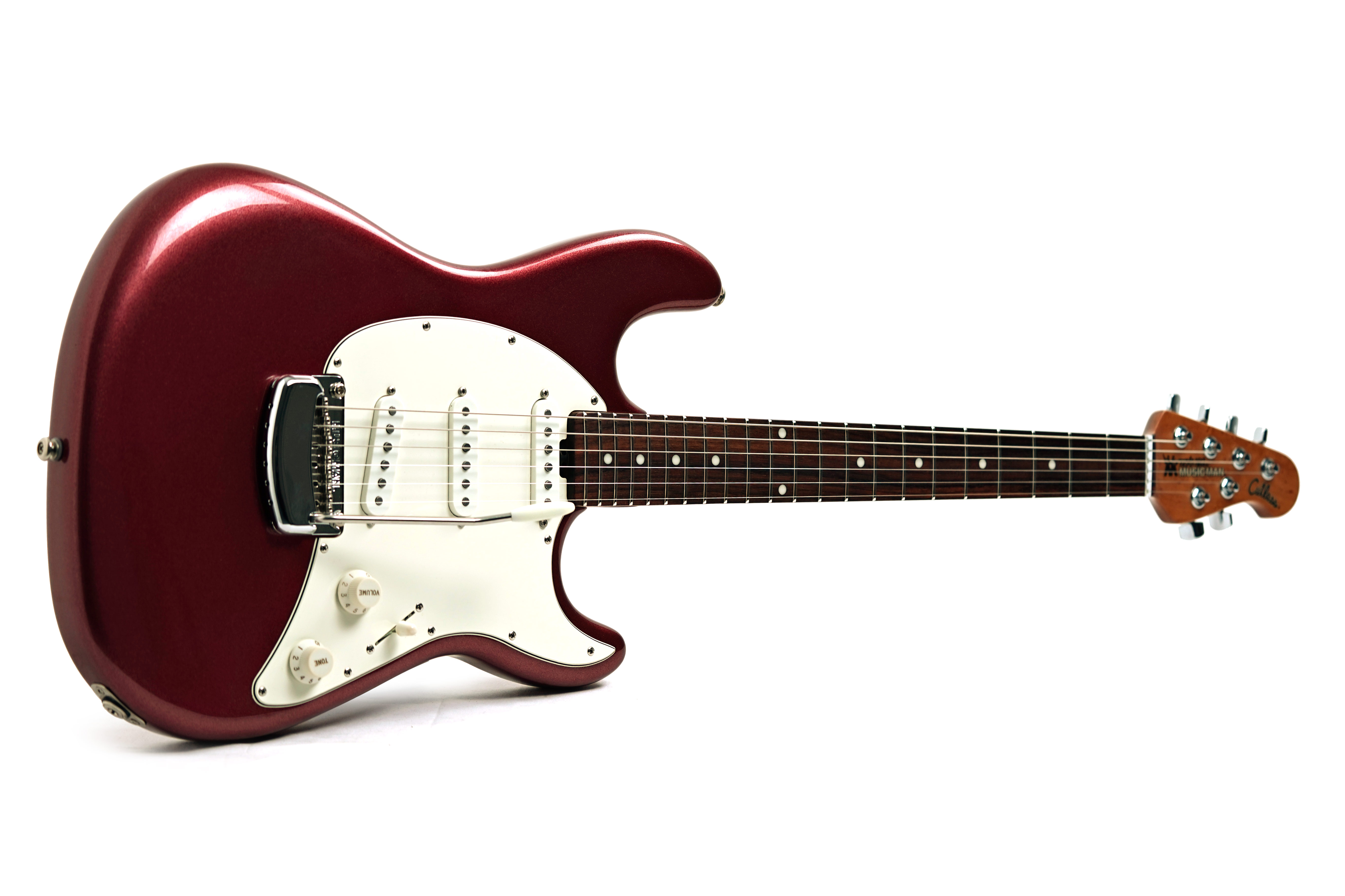 Music Man 2020 Cutlass SSS Trem Maroon Mist Figured Parchment Pickguard Rosewood Fingerboard (Pre-Owned) #G97872