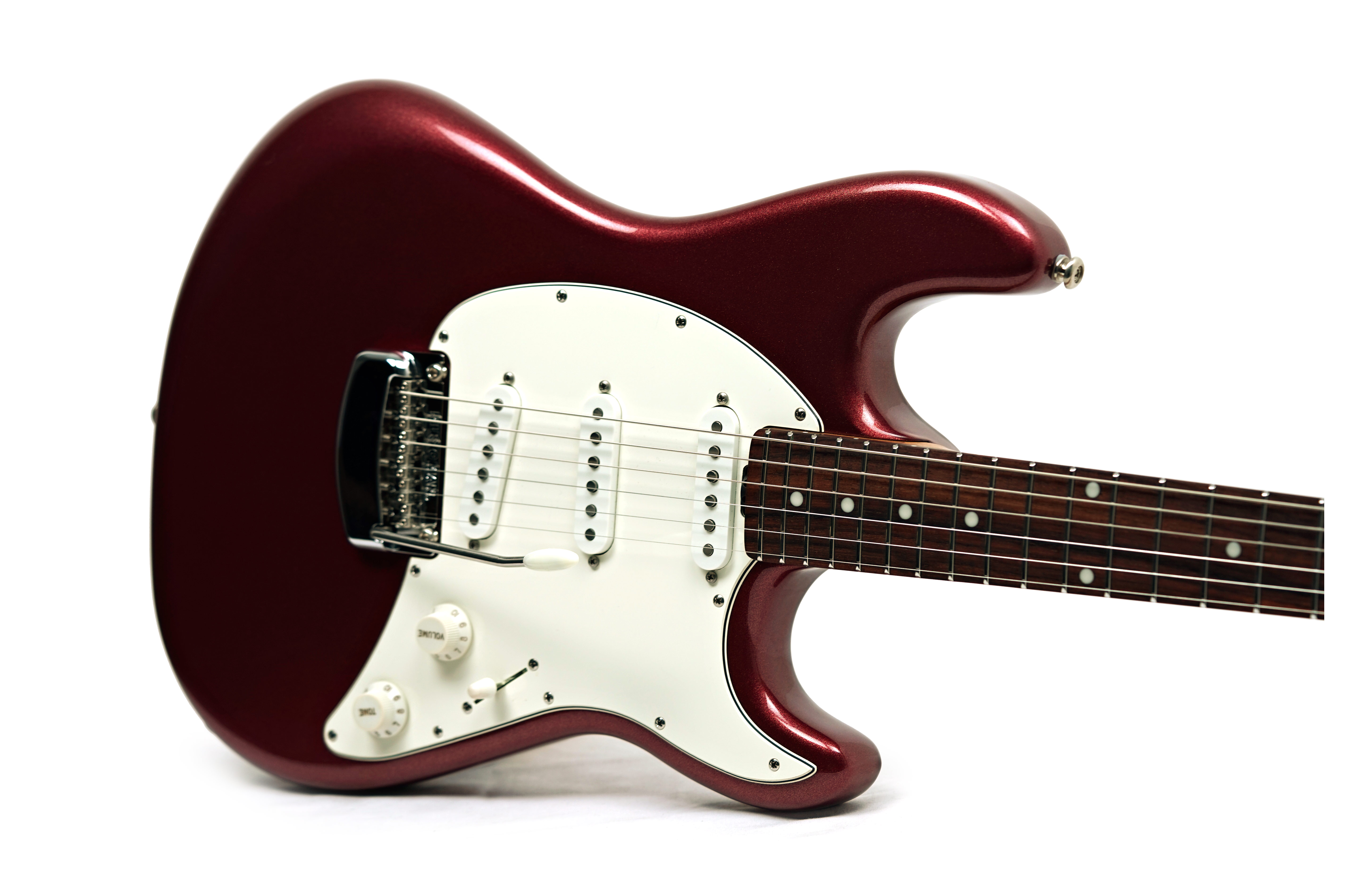 Music Man 2020 Cutlass SSS Trem Maroon Mist Figured Parchment Pickguard Rosewood Fingerboard (Pre-Owned) #G97872