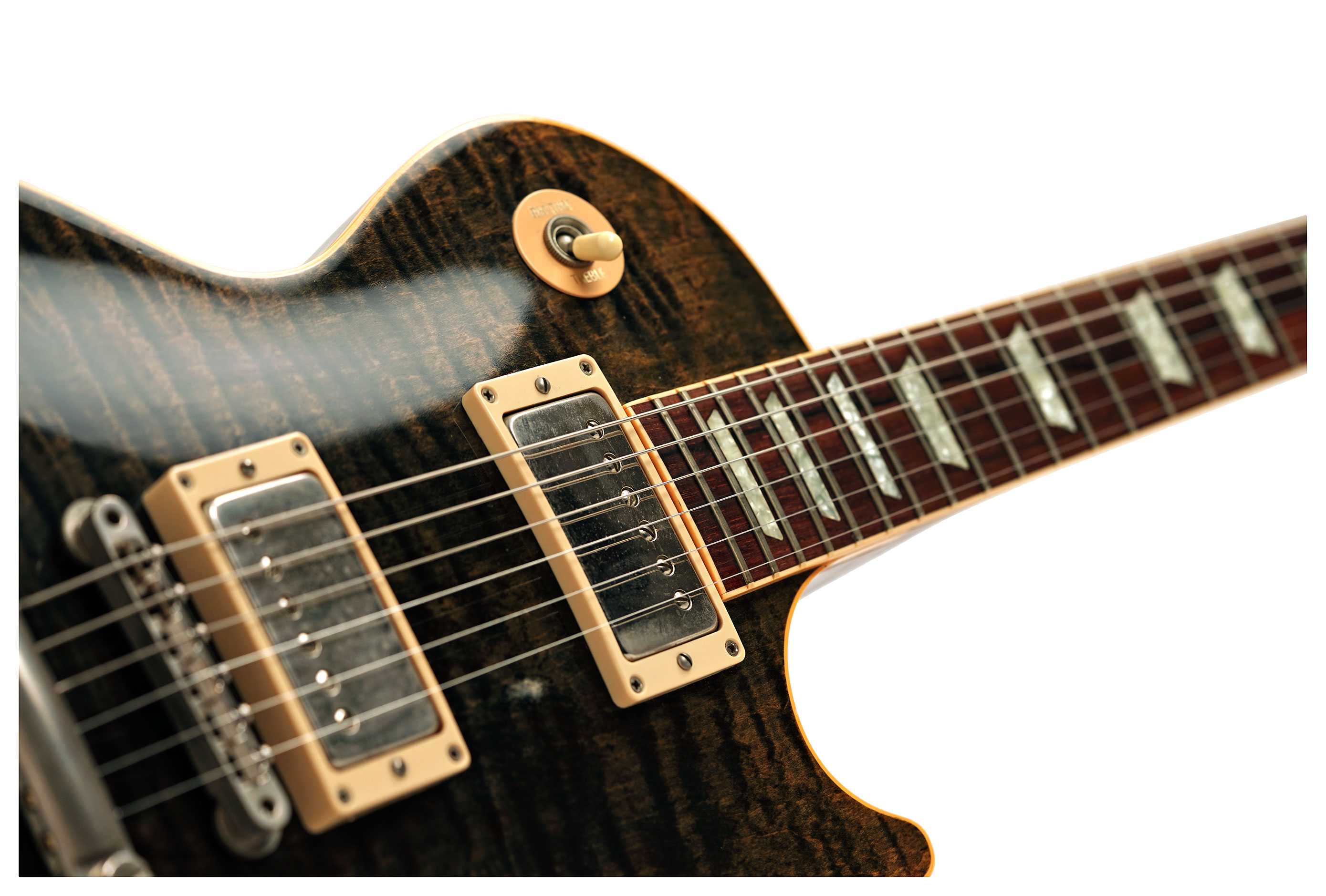 Gibson Custom Shop Les Paul Class 5 Quilt Trans Black (Pre-Owned) #CS10671