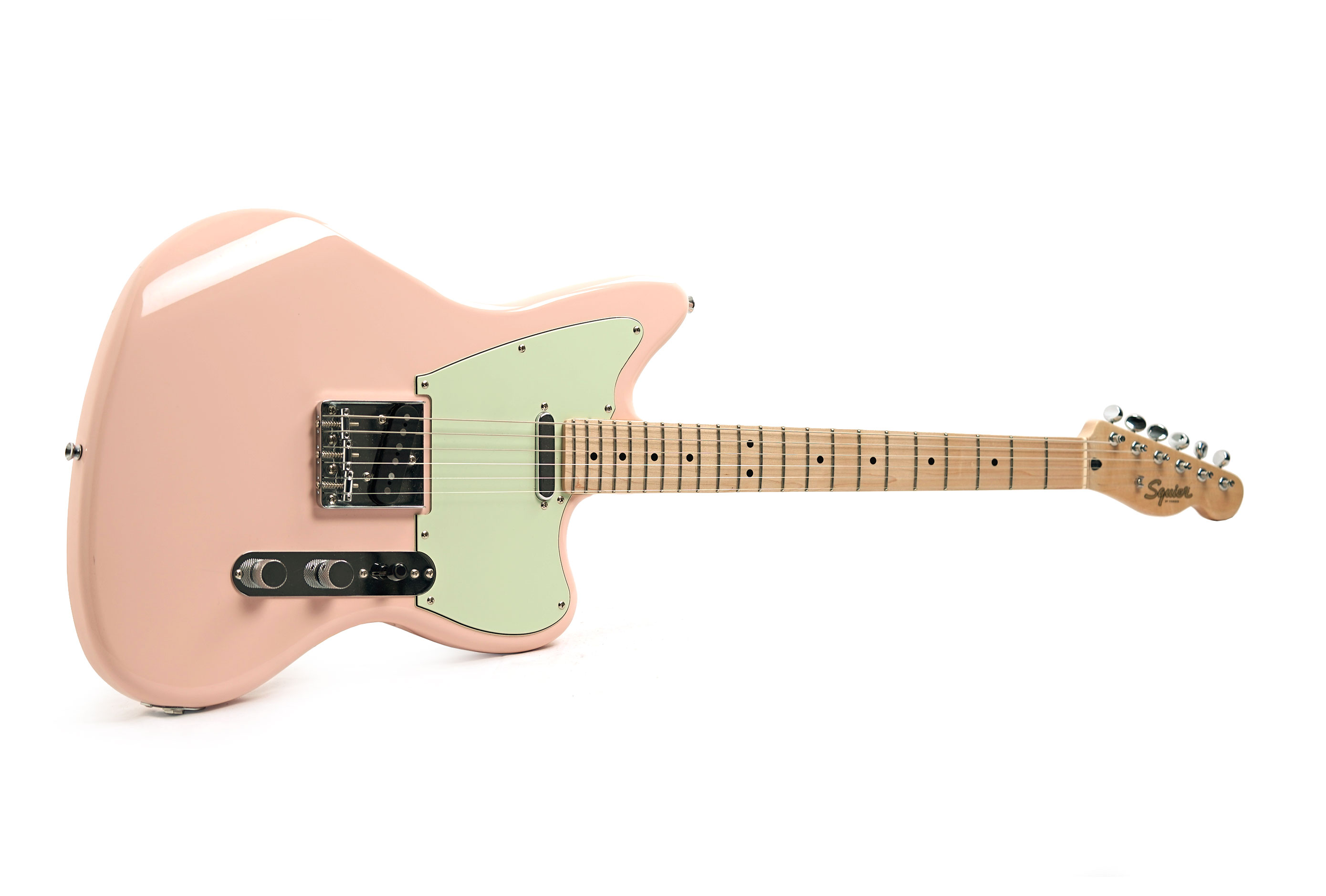 ギター Squier Paranormal Offset Telecaster Squier 2021 Paranormal Offset Telecaster Shell Pink Maple