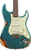Fender Custom Shop 2023 61 Stratocaster Heavy Relic Aged Ocean Turquoise Over 3-Colour Sunburst (Pre-Owned) #CZ566326