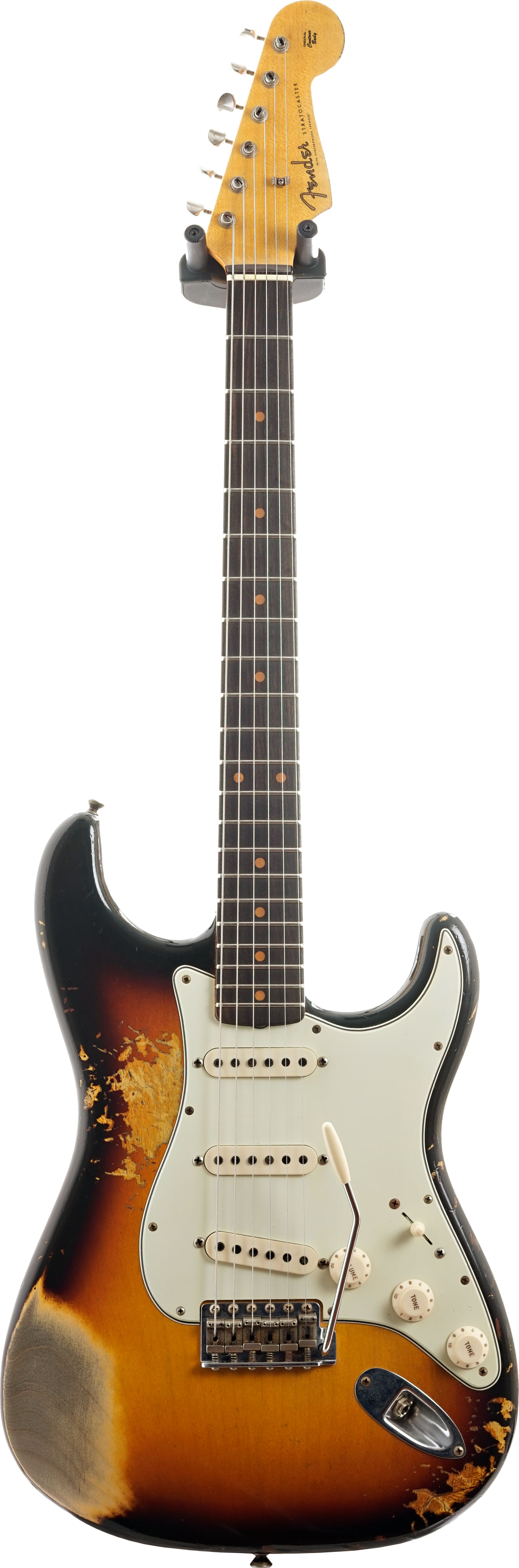 Fender Custom Shop 2020 1960 Heavy Relic Stratocaster 3 Tone Sunburst Rosewood Fingerboard (Pre-Owned) #CZ548773