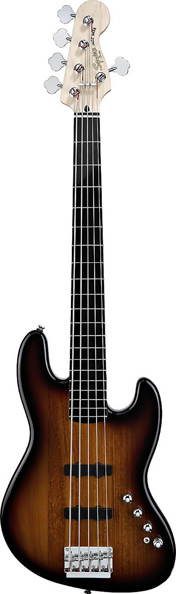 Squier Deluxe Jazz Bass V Active 3 Tone Sunburst | guitarguitar