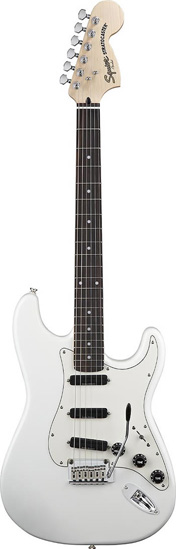 Squier Strat Deluxe Hot Rails White | guitarguitar