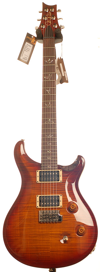 PRS Custom 24 Dark Cherryburst 10 Top Birds Trem