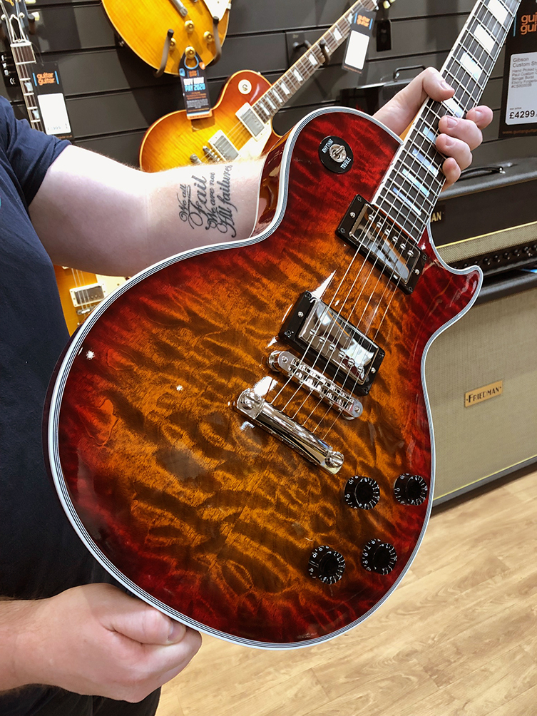 gibson les paul flame maple top