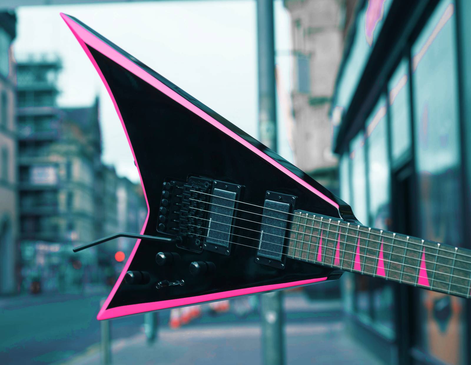 Monochrome Soft Pink Racer-X Guitar Strap