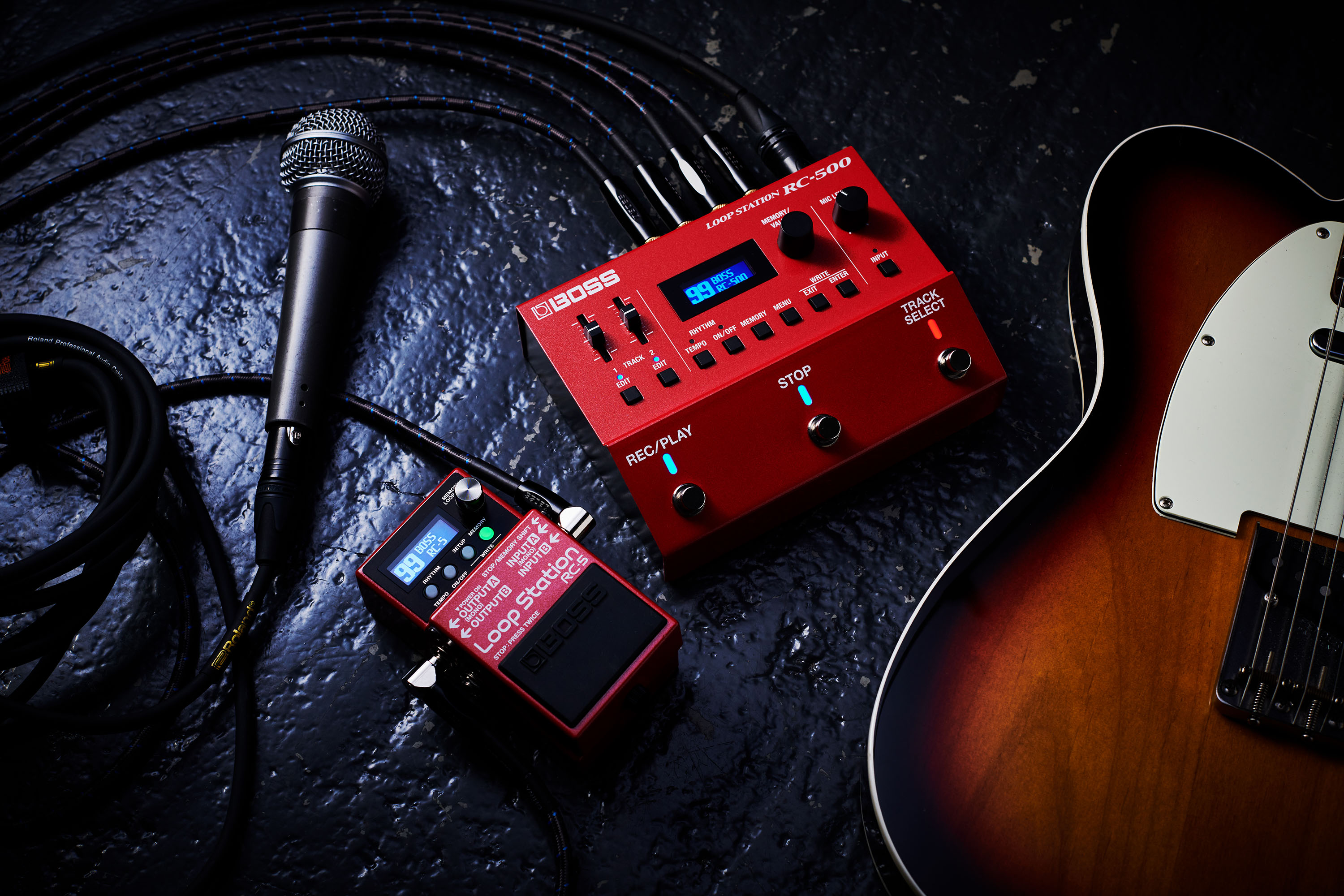 BOSS RC-500 Loop Station Effects Pedal Red