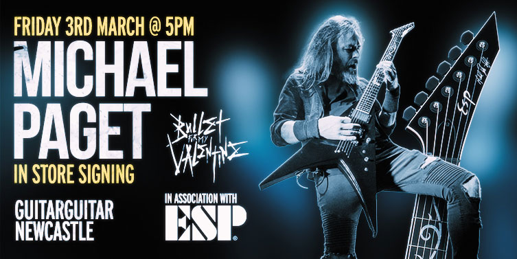 Michael Paget Bullet For My Valentine Signing at guitarguitar