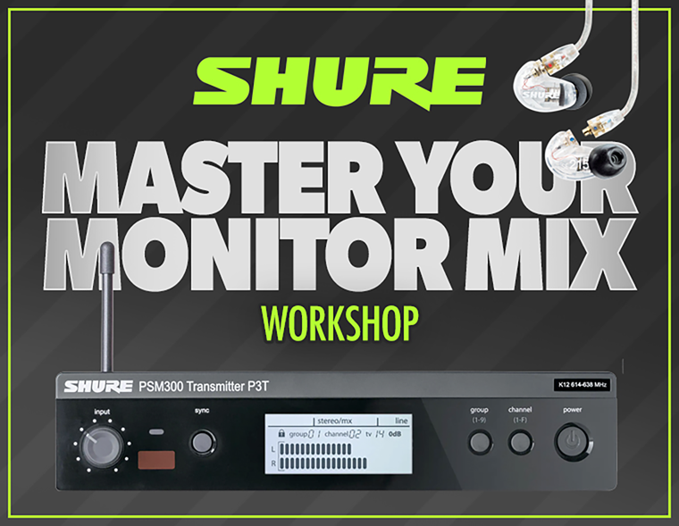 Shure & guitarguitar present: Master your Monitor Mix at guitarguitar Epsom with pro engineer Steve Weall!