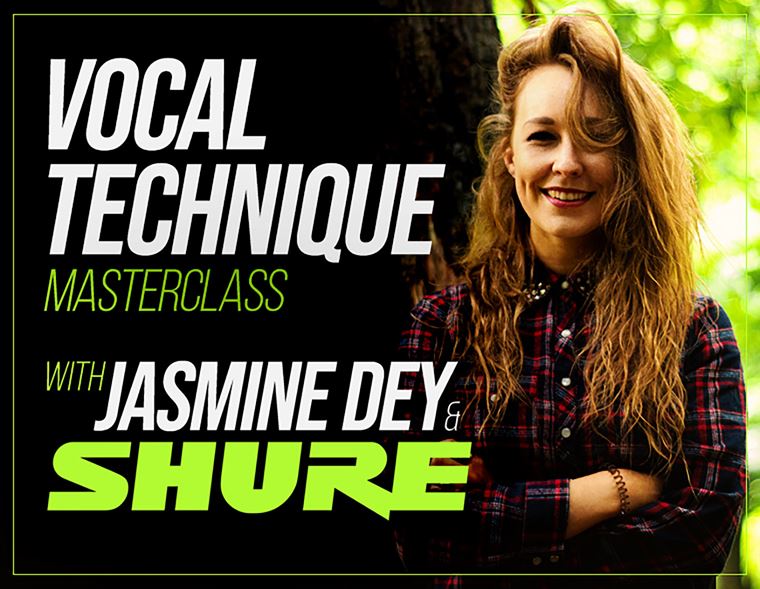 Vocal Technique Masterclass with Shure Microphones and Jasmine Dey at guitarguitar Glasgow