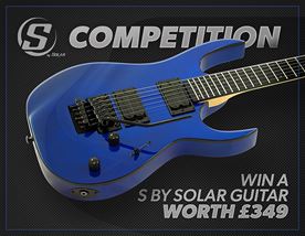 Win A Solar Guitars S by Solar SB4.6FRFBL Flame Blue!
