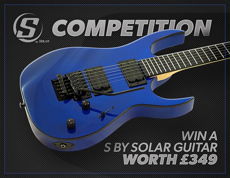 Win A Solar Guitars S by Solar SB4.6FRFBL Flame Blue!